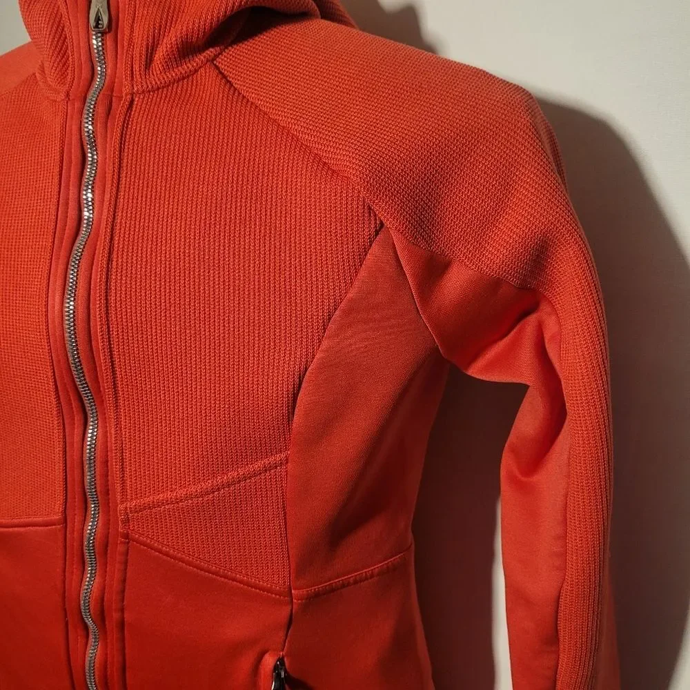 Spyder Men's Orange Full-Zip Hooded Jacket